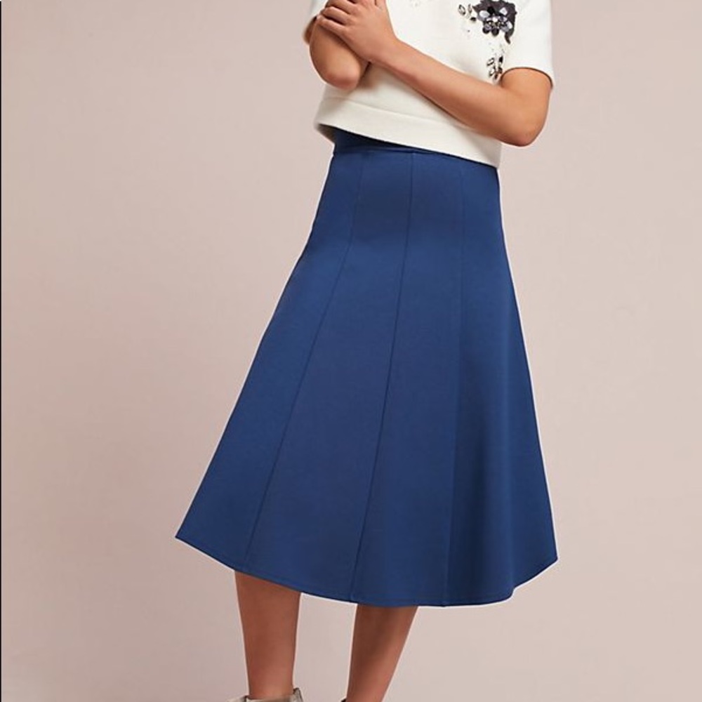 Anthropologie Maeve Blue Pointe Skirt